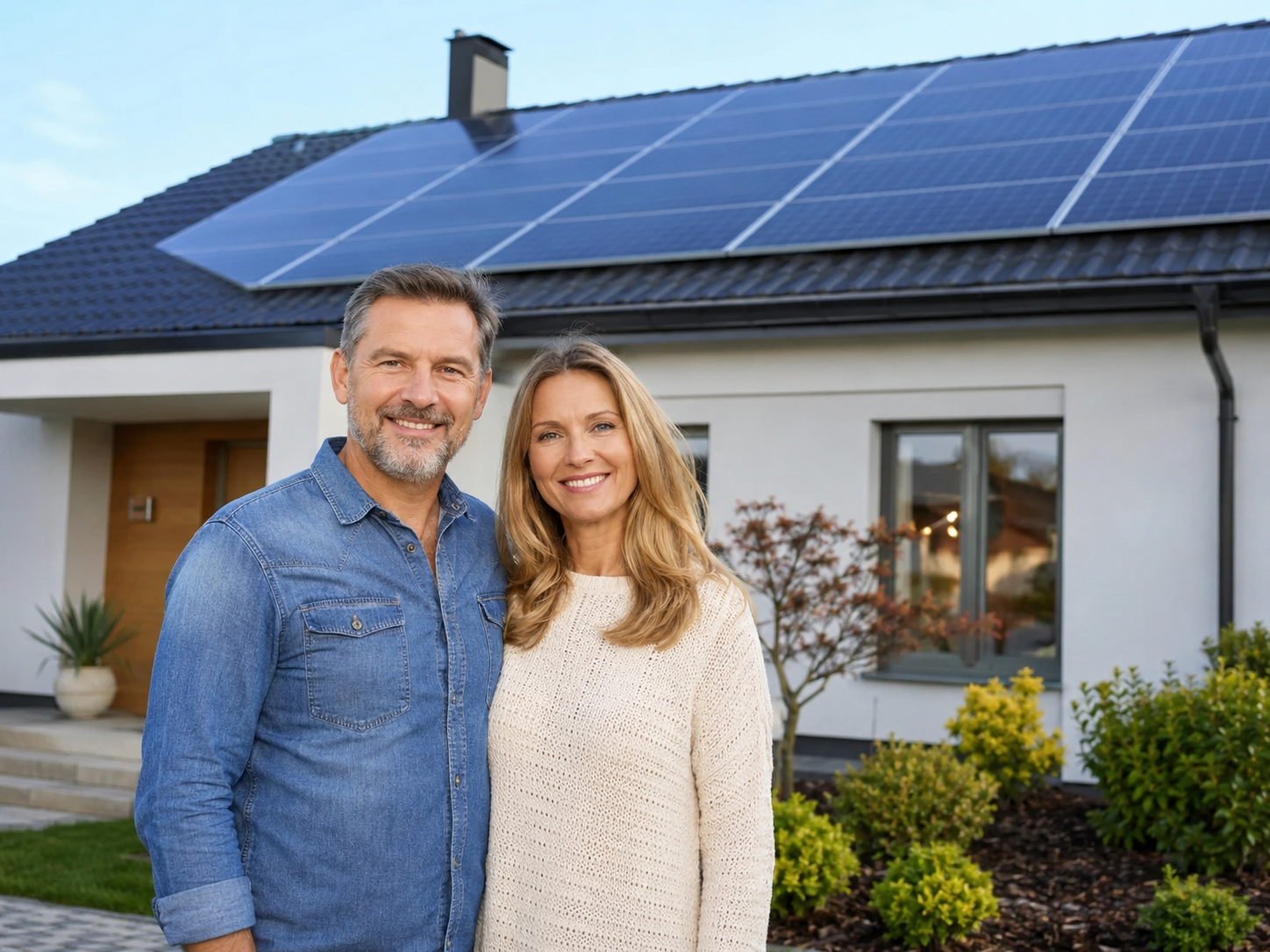 Experte präsentiert die neue Solar-Lösung vor laufenden Kameras